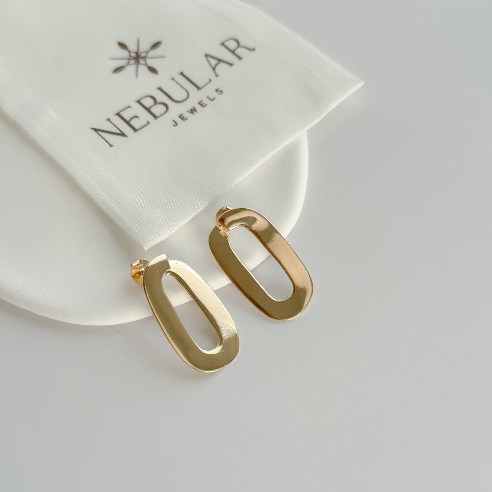 Chain Earrings 18k Gold and Silver Plated